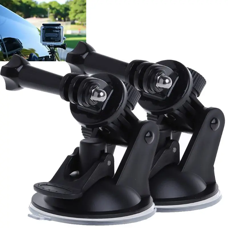 Camera Car Suction Cup+1/4" Tripod Mount Adapter+Screw For GoPro HD Hero 2 3 3+ 87HE