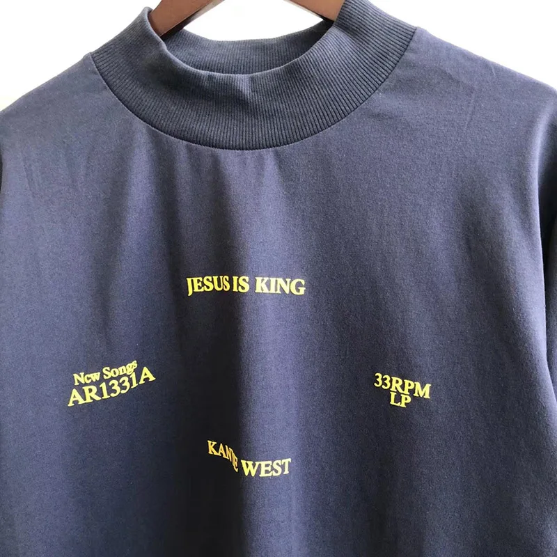 KANYE JESUS IS KING водолазка футболка с длинным рукавом для мужчин и женщин свободная повседневная футболка хип-хоп Покемон Harajuku мужские футболки
