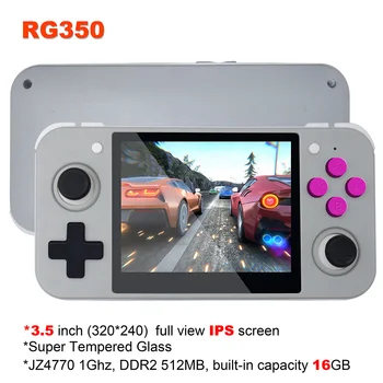 

New Retro Game RG350 Video Game Handheld game console MINI 64 Bit 3.5 inch IPS Screen 16G+32G TF Game Player RG 350 PS1