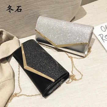 

Fashion Women Evening Bag Luxury Shiny Handbags Wedding Clutch Purse Party Banquet Chain Shoulder Bags 2020 Crossbady Envelope