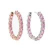 pink cz hoop earring for girl women rose gold color pinky huggie hoops classic fashion jewelry ► Photo 3/6