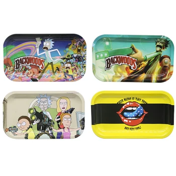 

270*160mm Weed Rolling Tray Metal Cigarette Smoking Rolling Tray Herb Tobacco Tinplate Smoke Cigarette Paper Tray