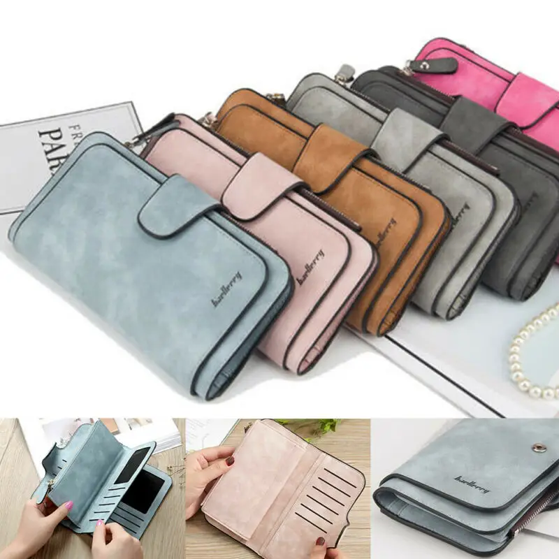 Retro Multiple Slots Women Wallets Long Design Lady Fashion Zipper Card
