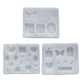 

DIY Crafts Resin Crystal Epoxy Mold Necklace Pendant Casting Silicone Mould Tool R2LE