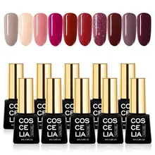 COSCELIA лак для ногтей, лак для ногтей, набор 6/8/10/12 шт лак для ногтей УФ-светодиодный замочить Лаки 8 мл Полупостоянный гель набор для полировки
