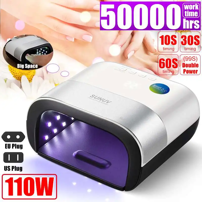 Modern SUN 3 UV/LED Light 48W Gel Polish Nail Dryer Cure Lamp Smart Phototherapy Manicure Tool with Smart Timer Memory