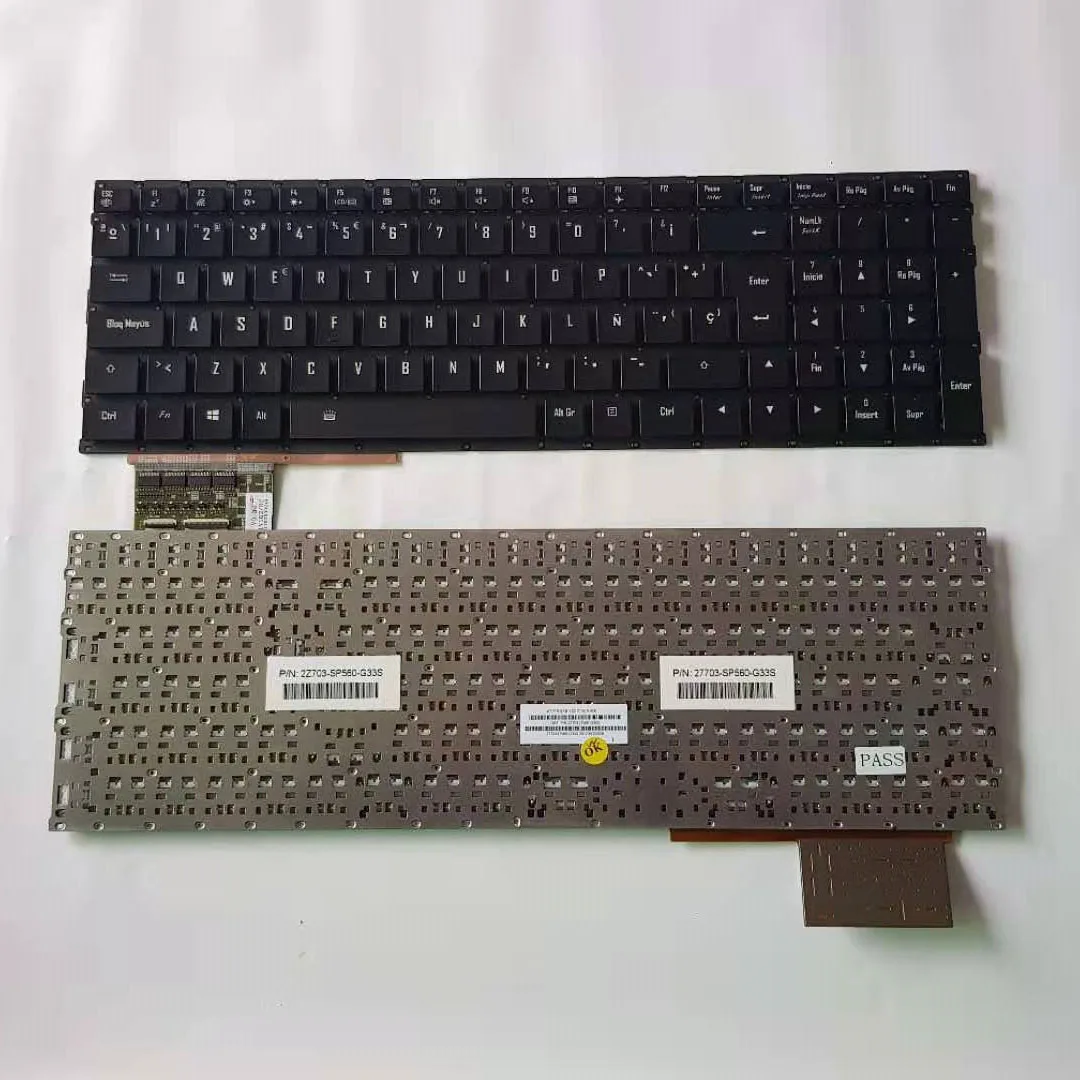 Inglês Reino Unido Ele Teclado Translúcido para Gigabyte para Aero 15 Eua tw sem Moldura - Imagem 6