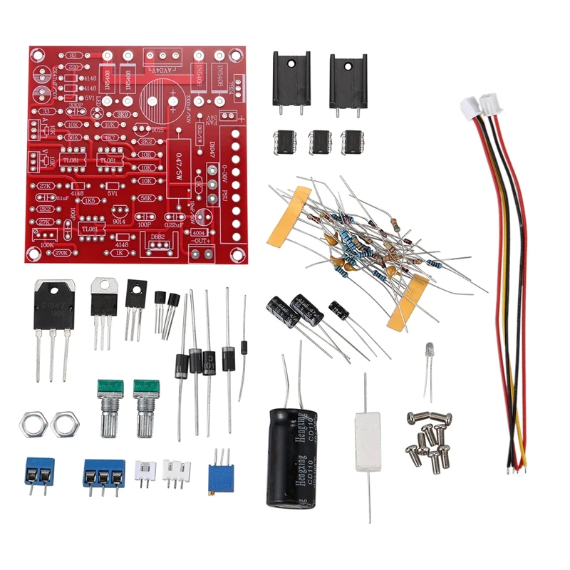 0-30V 2MA-3A Continuously Adjustable DC Regulated Power Supply DIY Kit for School Education Lab(RED) | Обустройство дома
