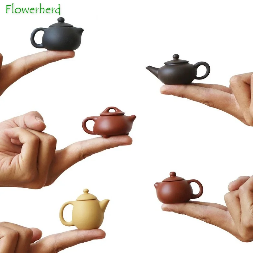 Description Picture 5 of itemMini Tea Pets Teaware Kung Fu Tea Set Purple Clay Tea Pot Handmade Creative Fingertip Pot Tea Playing