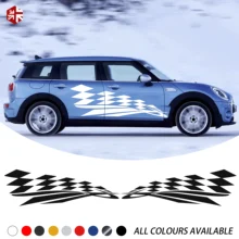 *#Best Price 2X Checkered Flag Styling Car Door Side Stripes Body Vinyl Decal For MINI Cooper S Clubman F54 One JCW Accessories *#Best Price 2X Checkered Flag Styling Car Door Side Stripes Body Vinyl Decal For MINI Cooper S Clubman F54 One JCW Accessories