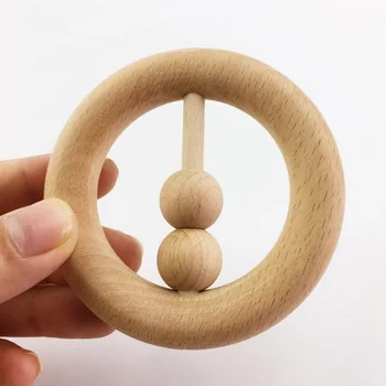 

1pc New Puzzle Toys Intellectual of Children Montessori Toys Nursing Wooden Teether Wooden Rattles Baby Fun and Interesting Toys