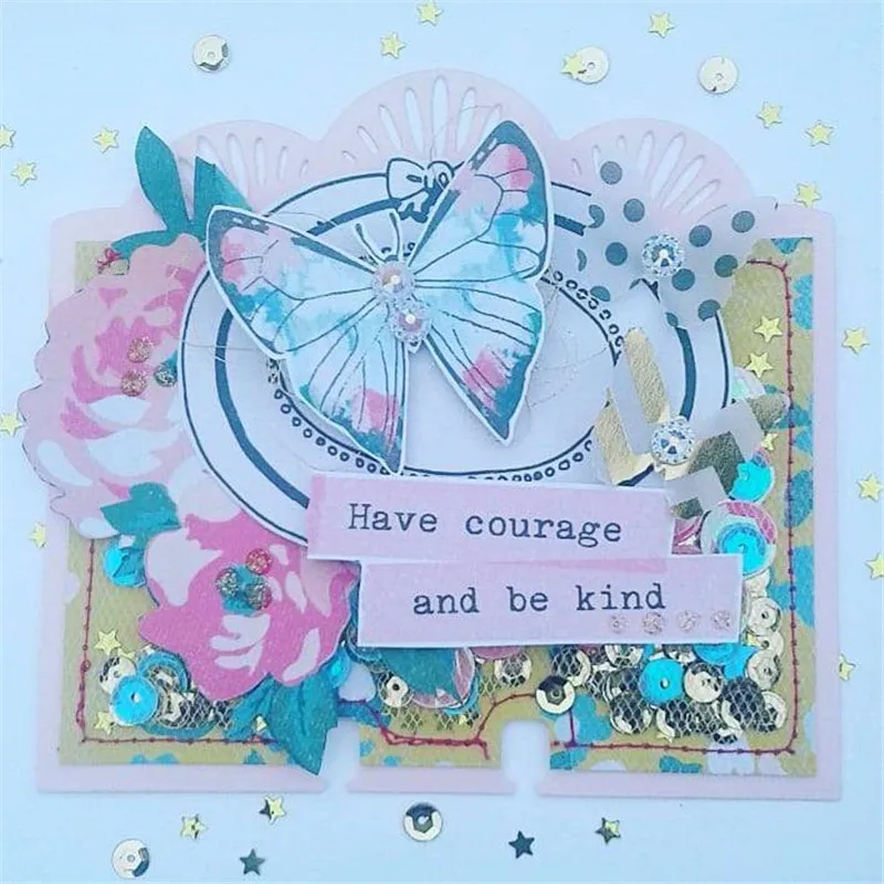 

Naifumodo Animal Dies Butterfly Frame Metal Cutting Dies New 2019 for Scrapbooking Card Album Embossing Diecut Template