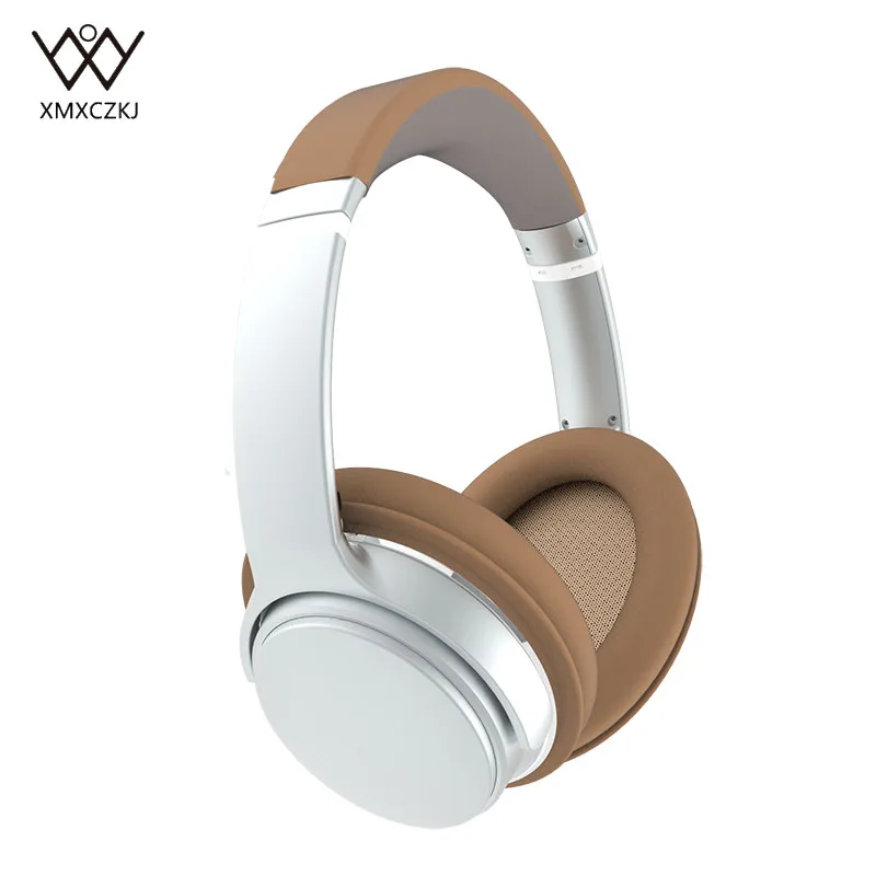 XMXCZKJ Bluetooth наушники, гарнитура, беспроводная гарнитура CVC с шумоподавлением, модные беспроводные наушники для смартфона и музыки - Цвет: White