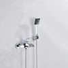 Gold Bathtub Faucet Waterfall Shower Faucet Wall Mounted Hot Cold Water Mixer With Hand Shower Set System For Bathroom 3