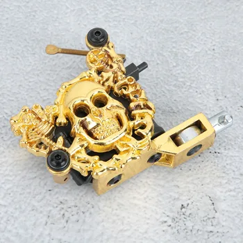 

Coil Tattoo Machine Professional High Quality 10 Embossed Gold Wraps Wrap Coils Alloy Tattoo Machine Tattoo Shading Machine