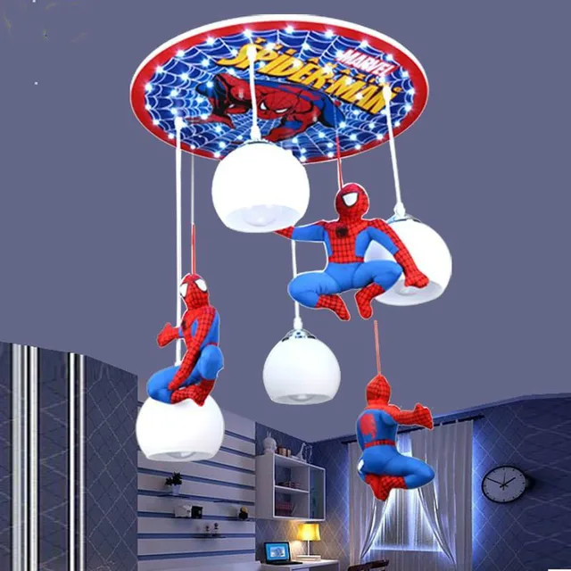 Toegangsprijs wasserette toevoegen aan Creative Spider-man Pendant Light Carton Led Hanging Lamp for Kids Boy Room  Kindergarten Suspension Light Eye Protection lights - AliExpress Lights &  Lighting