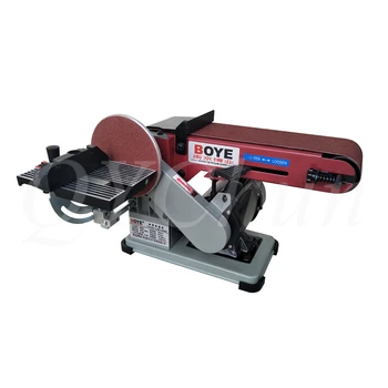 

375W BD46 abrasive belt sand disc machine multi-function desktop vertical polishing machine chamfering machine home 1420r / min