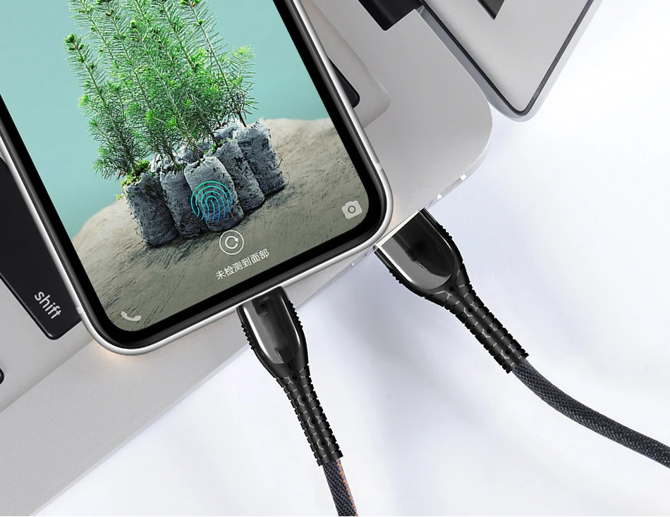 Кабель для зарядного устройства USB для iPhone 6 7 8 Plus X XR XS Max 11 Pro 5 iPad 120 см металлический плетеный провод для мобильного телефона 3A Быстрая зарядка