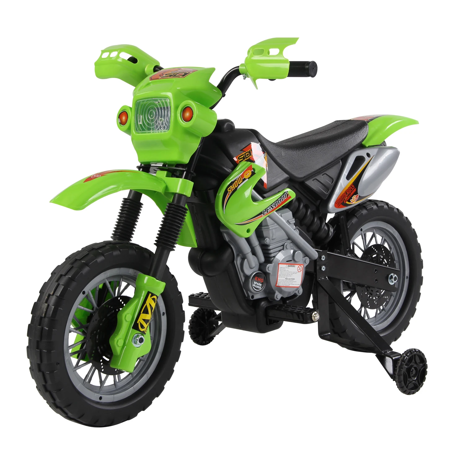 HOMCOM Moto Electrica Infantil Bateria 6V Recargable Ninos 3 Anos Cargador y Ruedas Apoyo