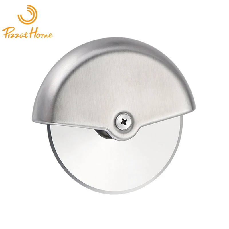 PizzAtHome Stainless Steel Pizza Cutter 8cm Pizza Knife Smooth Rotating Slicer Wheel Round Knife Pasta Cutter Baking Tools