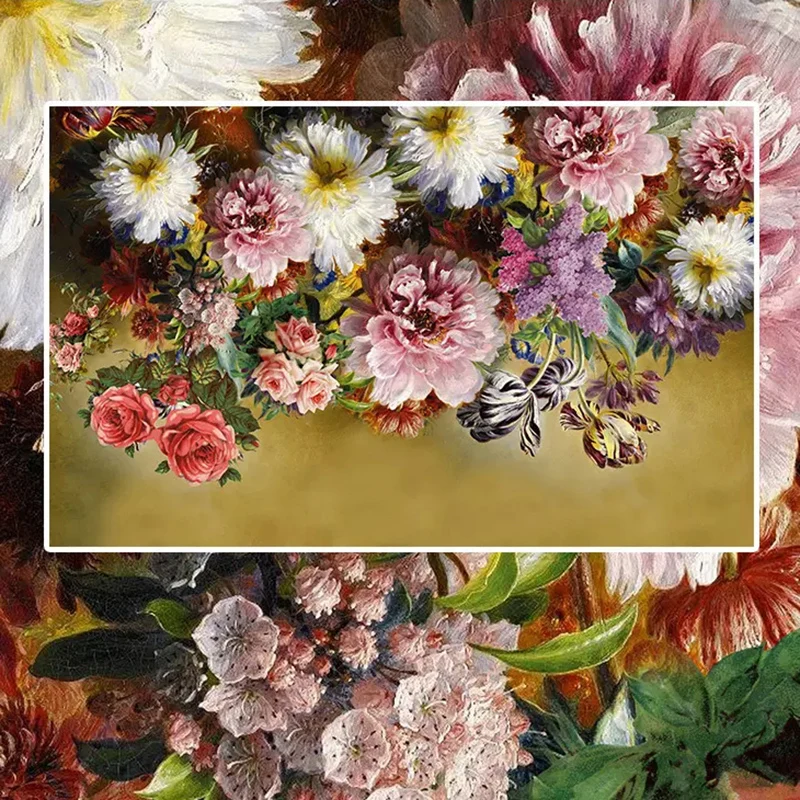 Custom-Any-Size-3D-Wall-Mural-Wallpaper-Painting-European-Style-Retro-Hand-Painted-Floral-Flowers-Living (4)