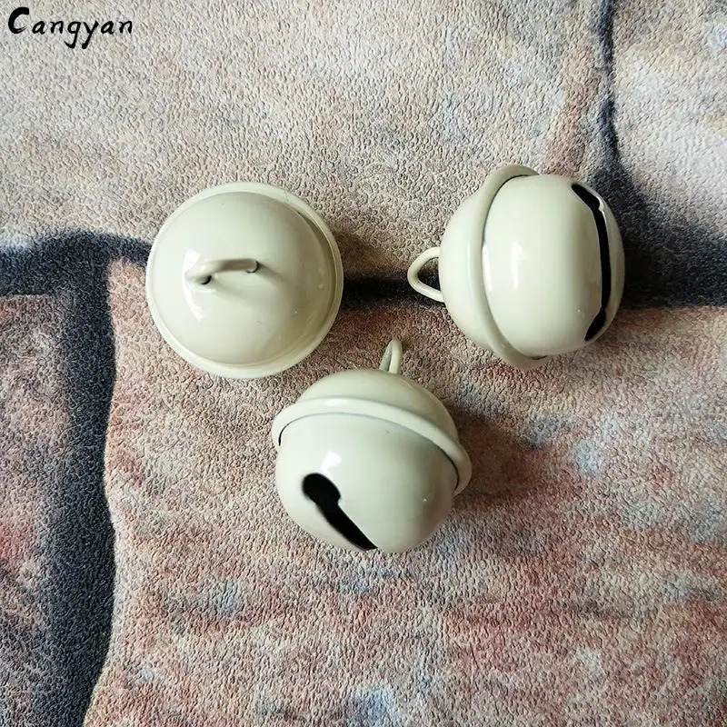 creamy-white 6 шт. 22 мм распылительная краска карамельный цвет маленькие колокольчики Рождественское украшение аксессуары для домашних животных брелок кулон DIY аксессуары игрушки - Цвет: creamy-white