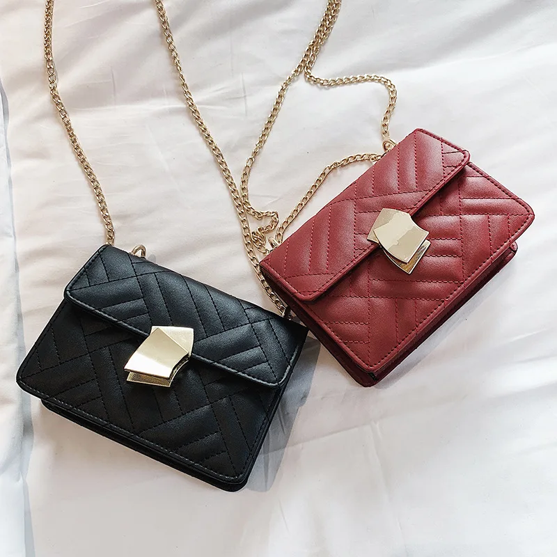 

Women's Bag Mini Bag Women's 2 Messenger Bag Chain Shoulder Bag Simple Fashion Small Square Bag YUBAI
