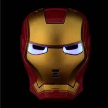 Halloween Ironman Adult Kids Party Cosplay Masquerade Masks Carnaval Costume LED Glowing Iron Man Helmet The Avengers