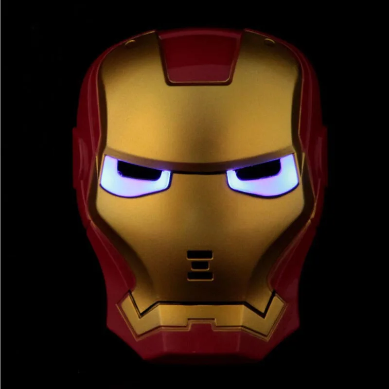 

Halloween Ironman Adult Kids Party Cosplay Masquerade Masks Carnaval Costume LED Glowing Iron Man Helmet The Avengers
