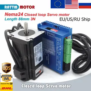 【EU Ship】Nema23 closed loop stepper motor 2.1N.m 4A servo motor+driver+3m cable 