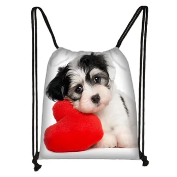 

Custom Yorkshire Drawstring Bag Cute Daypack Kids Satchel Casual Backpack Teenager Storage Bag Women Men 32x38cm*18-1031-16