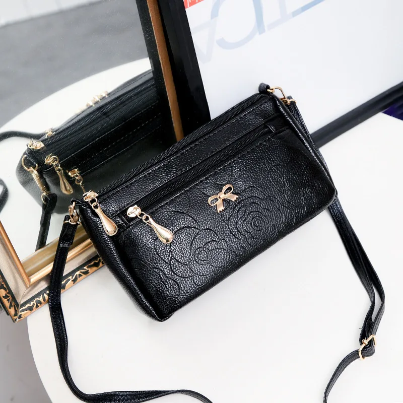 

Handbags2019 Autumn New Style Bag Soft Leather Retro Shoulder Bag Multilayer Large-Volume Shoulder Bag Women's