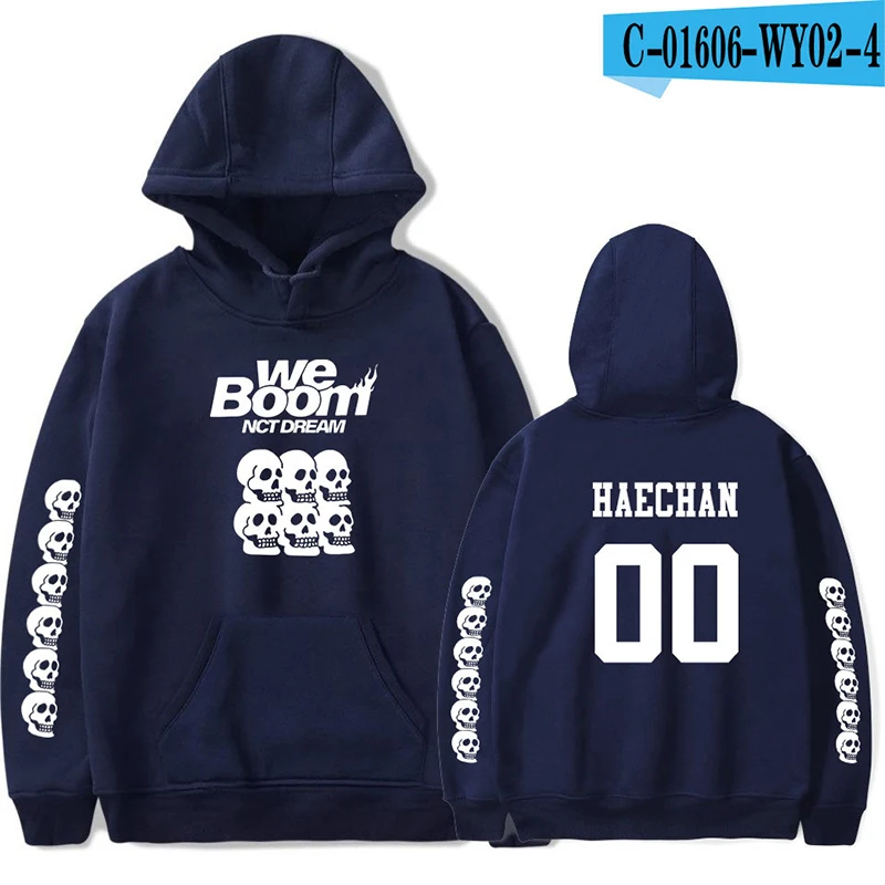 Kpop Nct 127 Dream We Boom худи с черепом для женщин и мужчин хип хоп толстовки Chenle Jeno осень зима тонкий бархат теплые толстовки - Цвет: 13