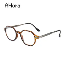 Ahora с защитой от синего света для чтения очки для пресбиопии Для мужчин в стиле ретро в виде многоугольника, Анти-усталость компьютерные очки для компьютера Для женщин с диоптриями