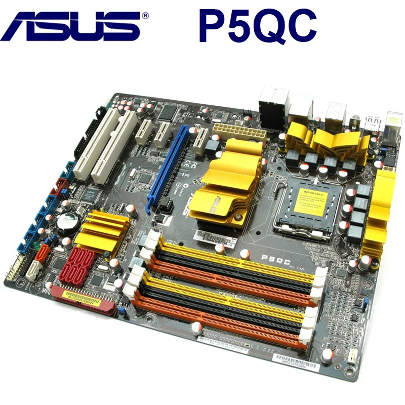 LGA 775 для ASUS P5QC материнская плата для Intel P45 Настольный DDR2/DDR3 материнская плата Системы плата PCI-E X16 8 фазный Питание б/у