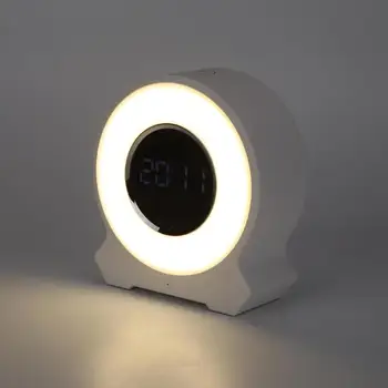 

F9 Dimmable Alarm Clock Audio Bluetooth Wake Up Lamp Bedroom Bedside Light Support Dropshipping