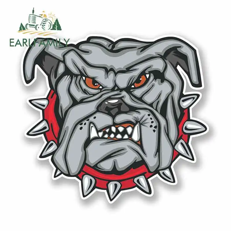 

EARLFAMILY 13cm x 13cm Funny Car Stickers for Bulldog Dog RV VAN 3D Vinyl JDM DIY Fine Decal Anime Bumper Trunk Truck Graphics