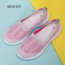 

Lighweight Sneakers Women Flats Shoes Breathable Mesh Walking Shoes Feminine Casual Mother Footwear Soft Slip-on Tenis Feminino