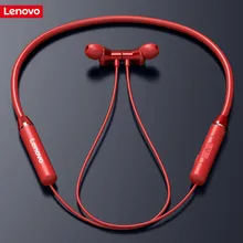 Lenovo беспроводные Bluetooth наушники, магнитные спортивные наушники для бега IPX5, водонепроницаемые спортивные наушники с шумоподавлением