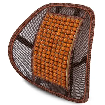 

Breathable Car Seat Supports Waist Cushion Driver Wooden Beads Protection Massage Lumbar Pad Summer Backrest Pillow 2020NEW Hot