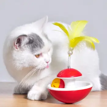 

Cat Stick Bell Toy Cat Ball Cat Toy Tinker Bell Cats Kitten Tumbler Rolling Feather Bell Ball Toy Play Interactive Pet Supplies