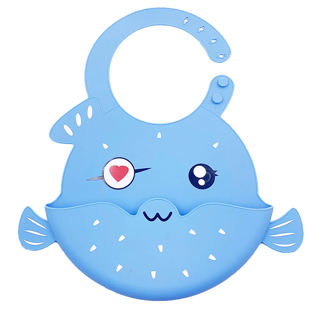 Мультфильм КИТ pufferfish кармашек для риса пищевой детский силиконовый чаша для риса супер мягкая детская чаша для риса детский одноразовый нагрудник
