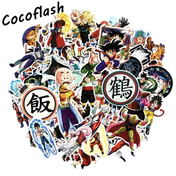 

100Pcs Anime Dragon Ball Stickers Super Saiyan Goku Graffiti Bomb Decals Pack For Skateboard Luggage Laptop Notebook Guitar