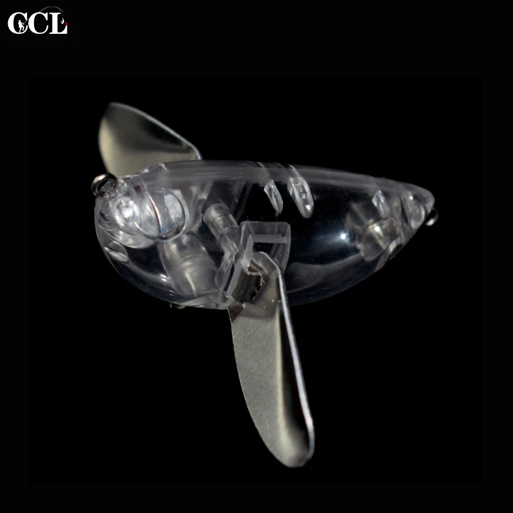 CCLTBA 10pcs/lot Unpainted Insect Lure 5.8cm 10.5g Topwater Blank Wobblers Baits Metal Blade Fishing Tackle Popper Bait Fishing