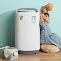 220V 3-4kg Washing Weight Mini Washing Machine Full Automatic Small Washing Machine for Children Sterilization Household