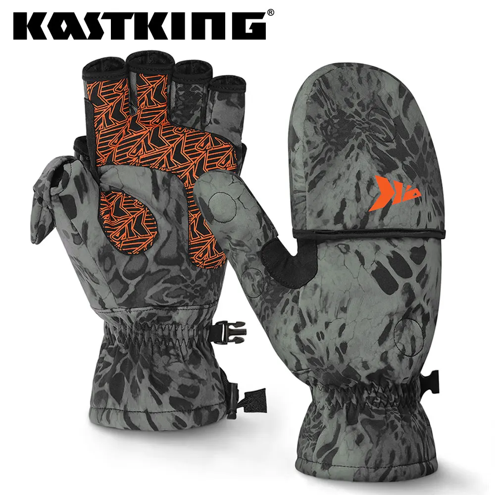 KastKing PolarBlast варежки перчатки для рыбалки без пальцев с 3m Thinsulate Подкладка зимние