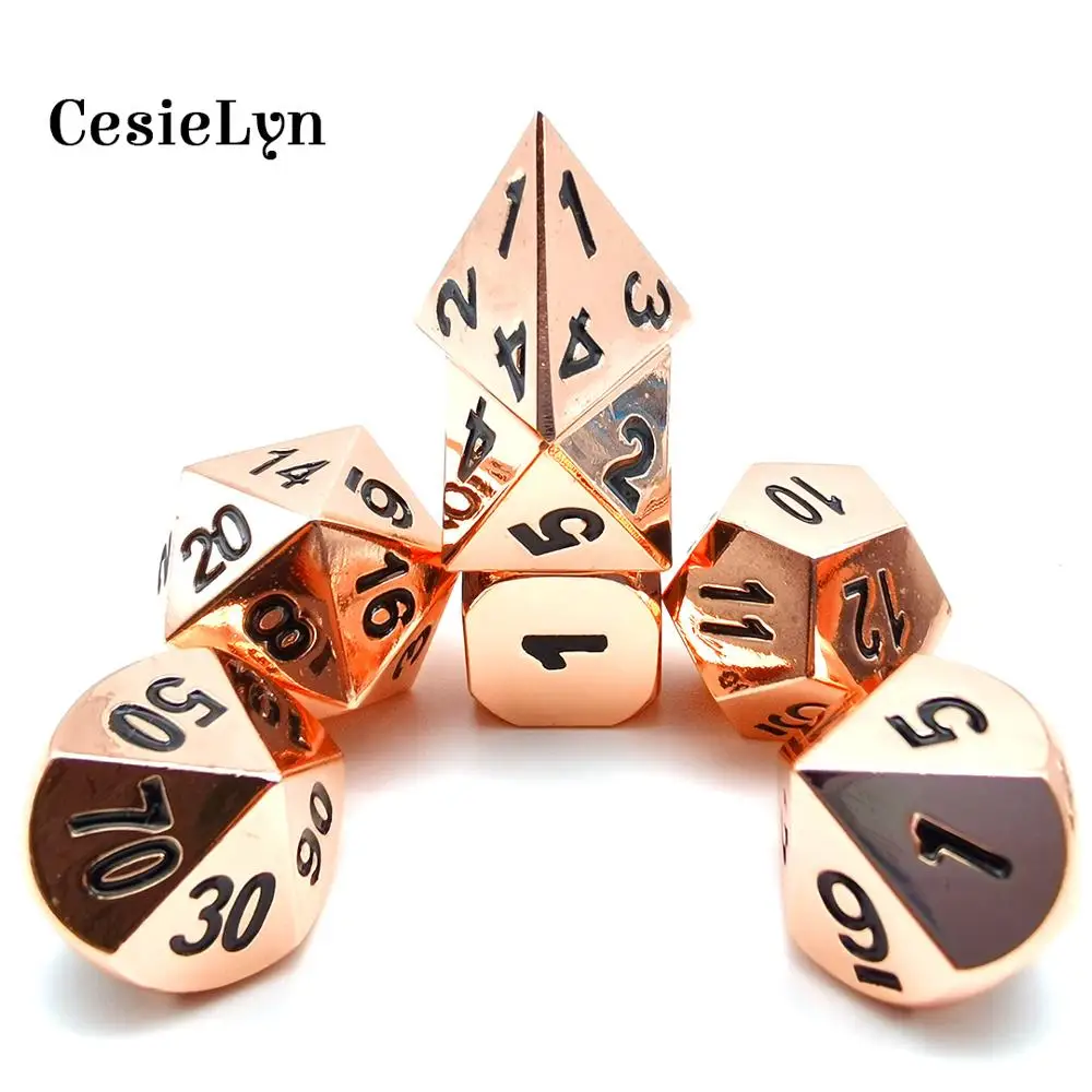 Металлические игральные кости DnD набор многогранных Dados Dobbelstenen для подземелья и