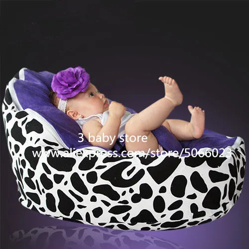 purple cow Камуфляжная черная коровья набивная детская beanbag стул, Детская сумка Todler Bean, Детская сумка Pod Seat Bean, Детская уютная кровать без наполнителя - Цвет: purple cow