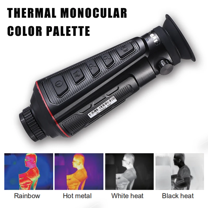 A7 Thermal Imager for Night Hunting 4X Digital Zoom Outdoor Thermographic Telescope with External Screen & Infrared Illuminator