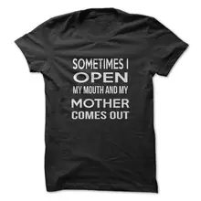 Letter Tee My Mother Comes Out Tops T-shirts